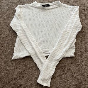 White long sleeve top